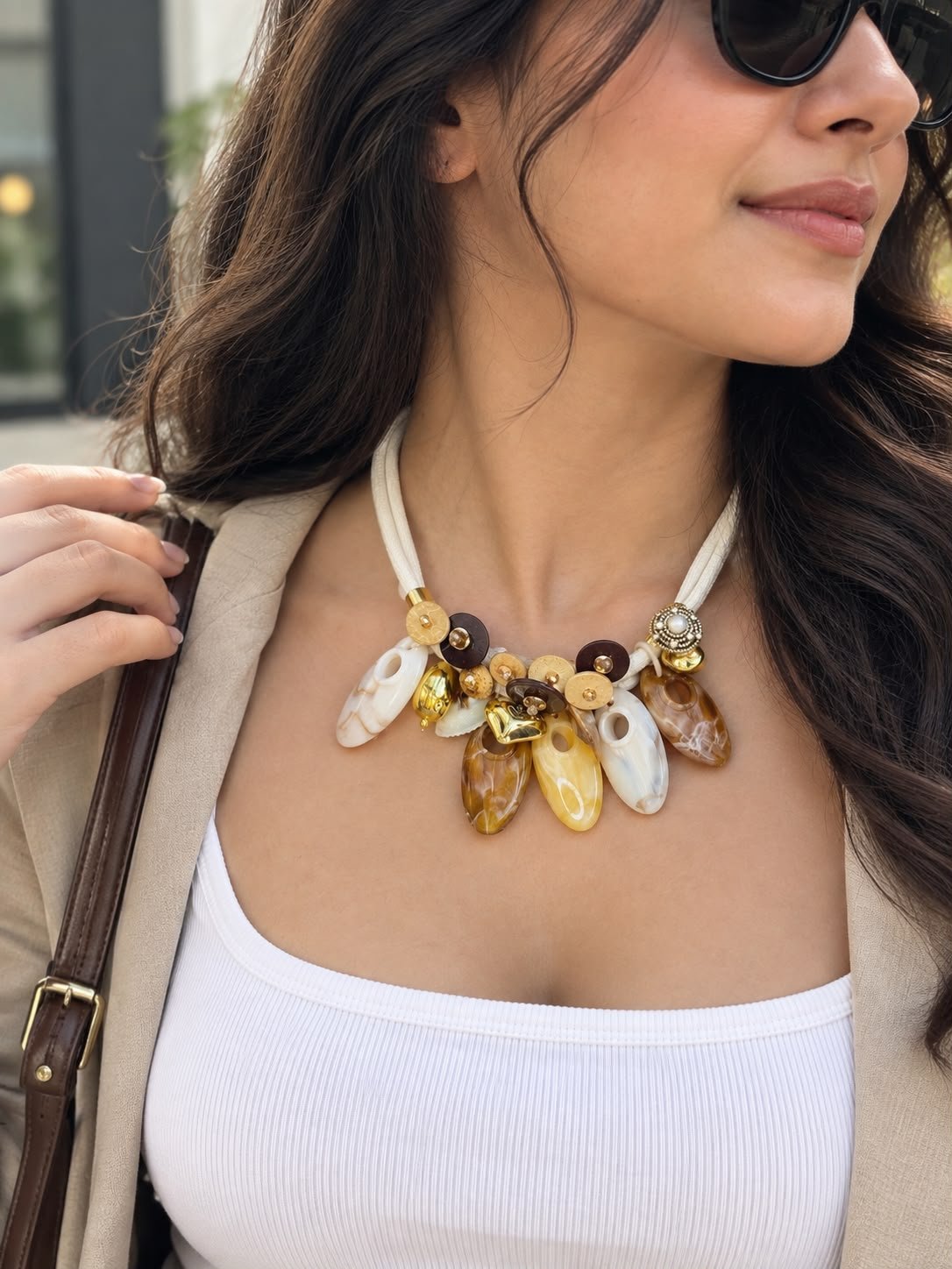 Amber Bloom Charm Necklace - Image 2