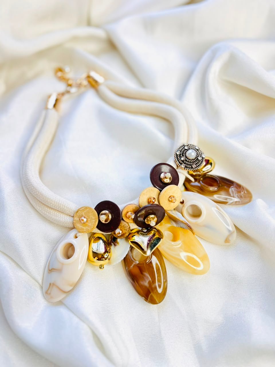 Amber Bloom Charm Necklace - Image 3